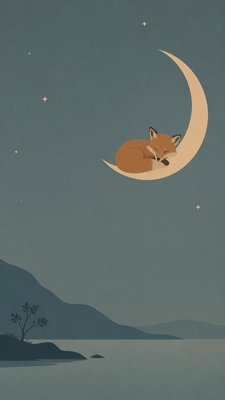 Minimalist Landscape Art Style baby announcement example