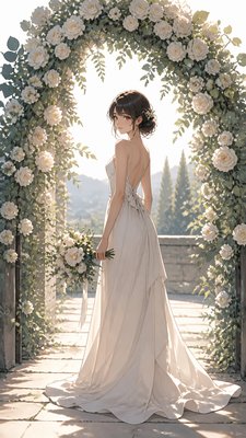Semi-Realistic Anime Art Style wedding invitation example
