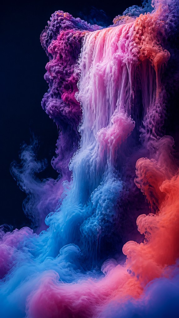 towering waterfall cascading down a cliff — Ink in Water