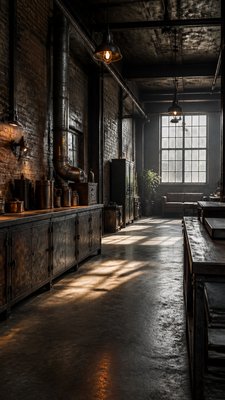 Industrial Interior Design greeting card example