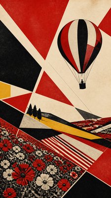 Constructivism Art Style greeting card example