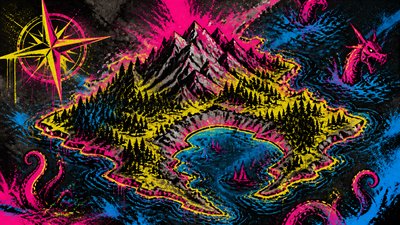 Graffiti Modern Art Style fantasy map example