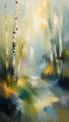 Abstract Landscape Art Style wall art print example