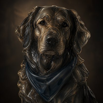 Smoked Glass pet portrait example