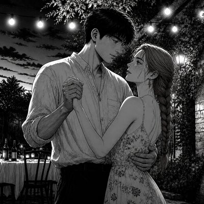 Seinen Mature Manga Art Style couple portrait example