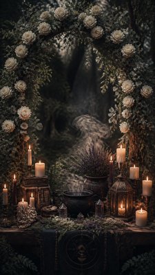 Witchcore Aesthetic wedding invitation example