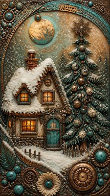 Bohemian Jewelry Design Christmas card example