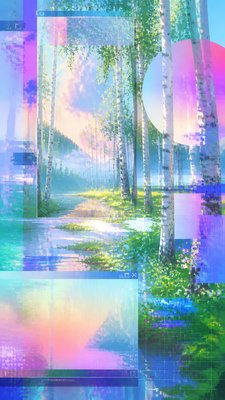 Post-Internet Art Style wall art print example