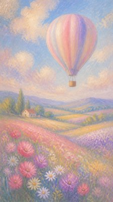 Pastel Art Style greeting card example