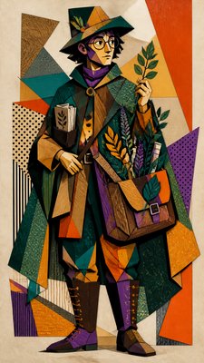 Synthetic Cubism Art Style character design example