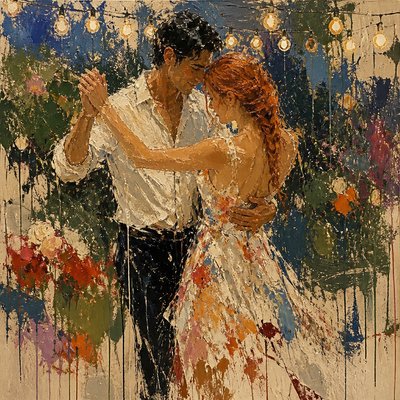 Abstract Expressionism Art Style couple portrait example