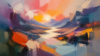 Abstract Art Style desktop wallpaper example