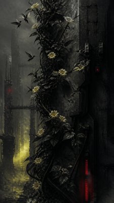 Dystopian Sci-Fi Art phone case design example
