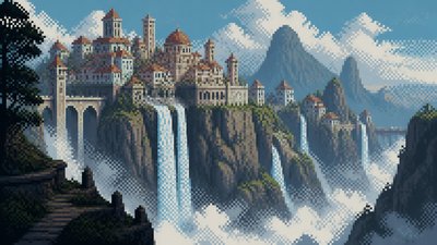 Pixel Digital Art Style concept art example