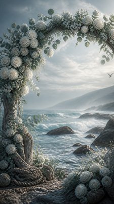 Oceancore Aesthetic wedding invitation example