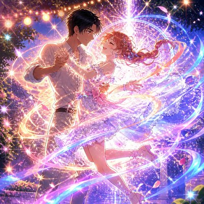Magical Girl Transformation Sequence couple portrait example