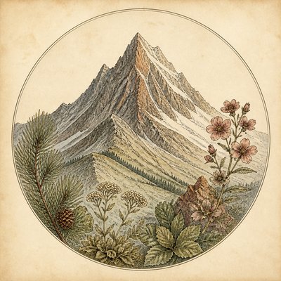 Botanical Nature Art logo concept example