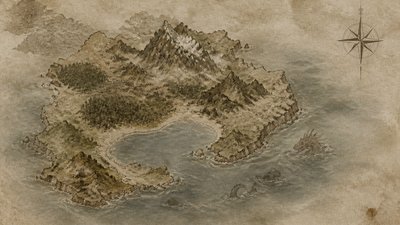 Wabi Sabi Art Style fantasy map example