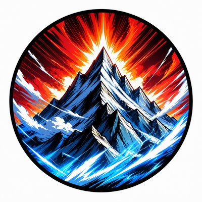 Shonen Action Anime Art Style logo concept example