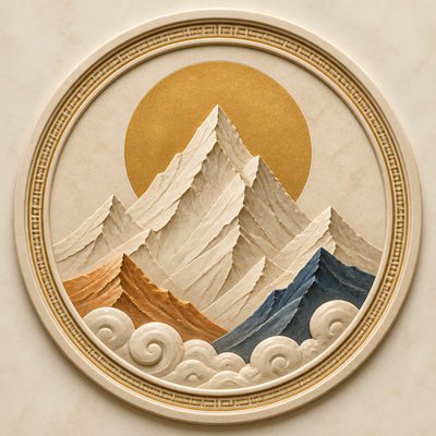 Ancient Greek Classical Art Style logo concept example