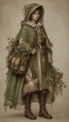 Dark Cottagecore Aesthetic character design example