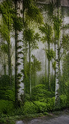 Moss Graffiti Street Art Style wall art print example