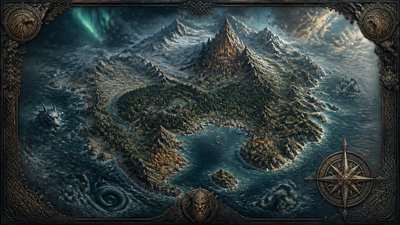 Norse Fantasy Art fantasy map example