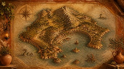 Tuscan Interior Design fantasy map example