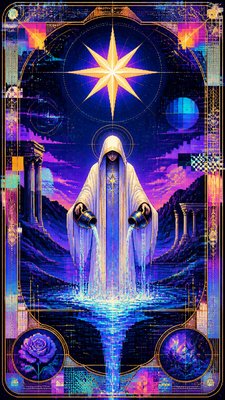 Post-Internet Art Style tarot card example