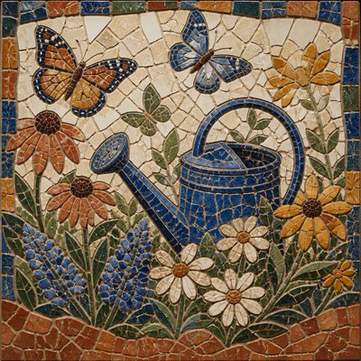 Ceramic Mosaic Art Style coloring page example