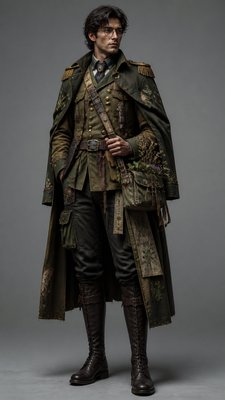 Military-Inspired Fashion character design example