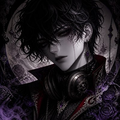 Dark Gothic Anime Art Style Discord profile picture example
