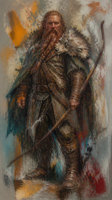 Abstract Expressionist Modern Art Style tabletop character portrait example