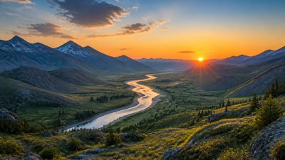 Realistic Landscape Art Style desktop wallpaper example
