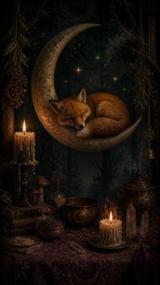 Witchcore Aesthetic baby announcement example