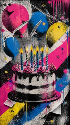 Street Art Poster Design birthday card example