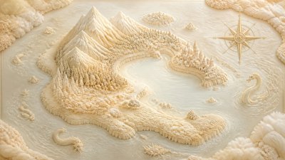 Vanilla Girl Aesthetic fantasy map example