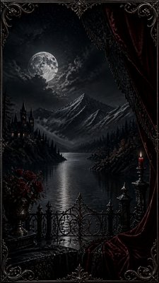Gothic Fashion Design phone wallpaper example