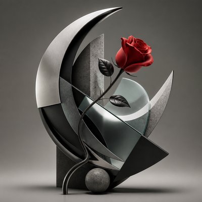 Modern Abstract Sculpture Art Style tattoo design example