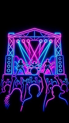 Neon Icon Design flyer example