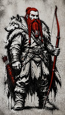 Stencil Street Art Style tabletop character portrait example