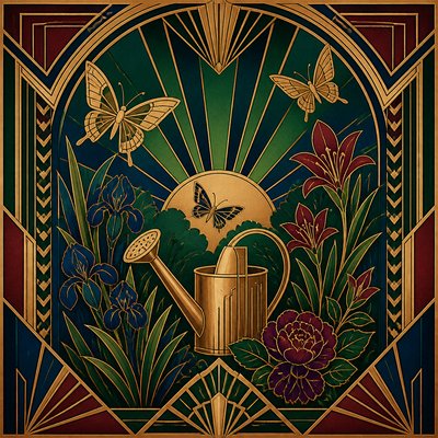 Art Deco Poster Design coloring page example