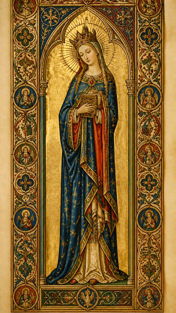 full-length portrait of an elegant figure — Gothic Religious Art