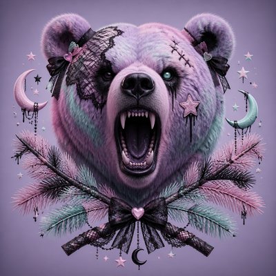 Pastel Goth Aesthetic t-shirt design example