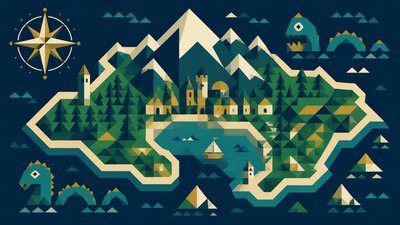 Abstract Geometric Art fantasy map example