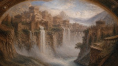 Fresco Narrative Renaissance Art Style concept art example