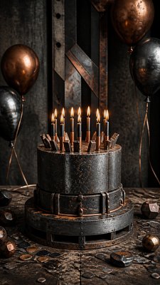 Industrial Furniture Art birthday card example