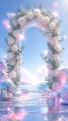Y2K Aesthetic wedding invitation example