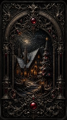 Gothic Jewelry Design Christmas card example