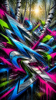 Wildstyle Graffiti Street Art Style wall art print example